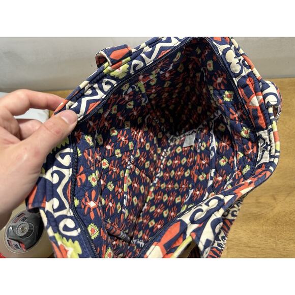 Vera Bradley Double Handle Sun Valley Tote/ Bag/ Purse W/Zip Closure & Pockets - Picture 8 of 9